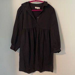 EUC Madewell Black Long Sleeve Shirt Dress. M.